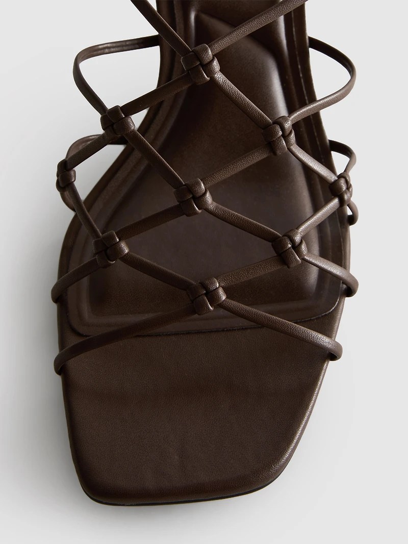 The Edit Braided Stiletto Heeled Sandals