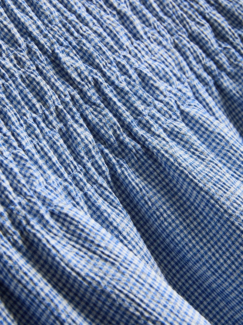 7-15yrs | Gingham Check Midi Skirt