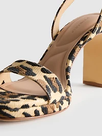 Leopard Textured Platform Heels