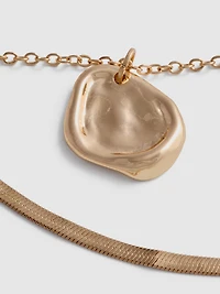 Molten Metal Layered Necklace