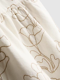 1.5-8yrs | Embroidered Sleeveless Denim Blouse and Shorts Set