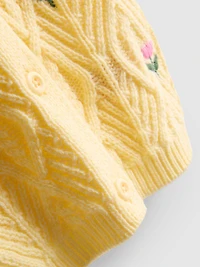 1.5-8yrs | Floral Embroidered Collared Cardigan
