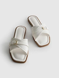 Buckled Mule Sandals