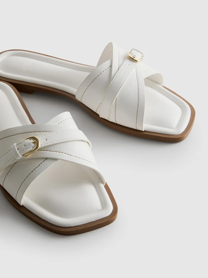 Buckled Mule Sandals