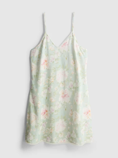 Floral Lace-Trim Slip Dress