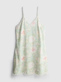 Floral Lace-Trim Slip Dress