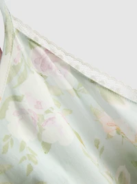 Floral Lace-Trim Slip Dress