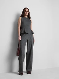Wide Leg Pinstripe Pants