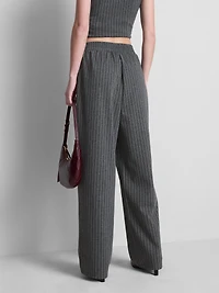 Wide Leg Pinstripe Pants