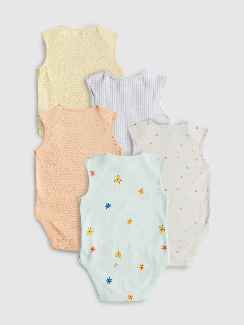 0-36mths | 5pk Sleeveless Onesies