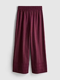 Textured Stripe Wide Leg Pants