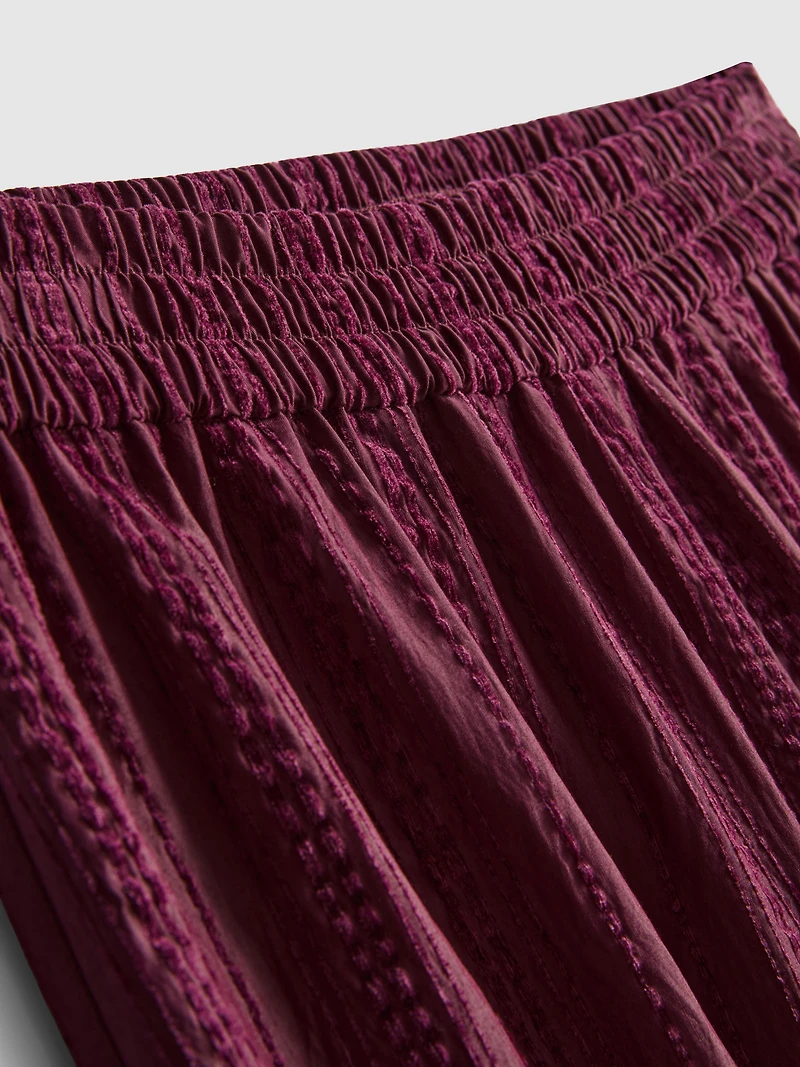 Textured Stripe Wide Leg Pants