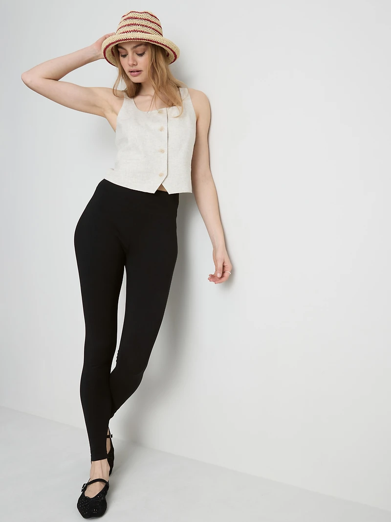 Cotton-Rich High-Waist Leggings