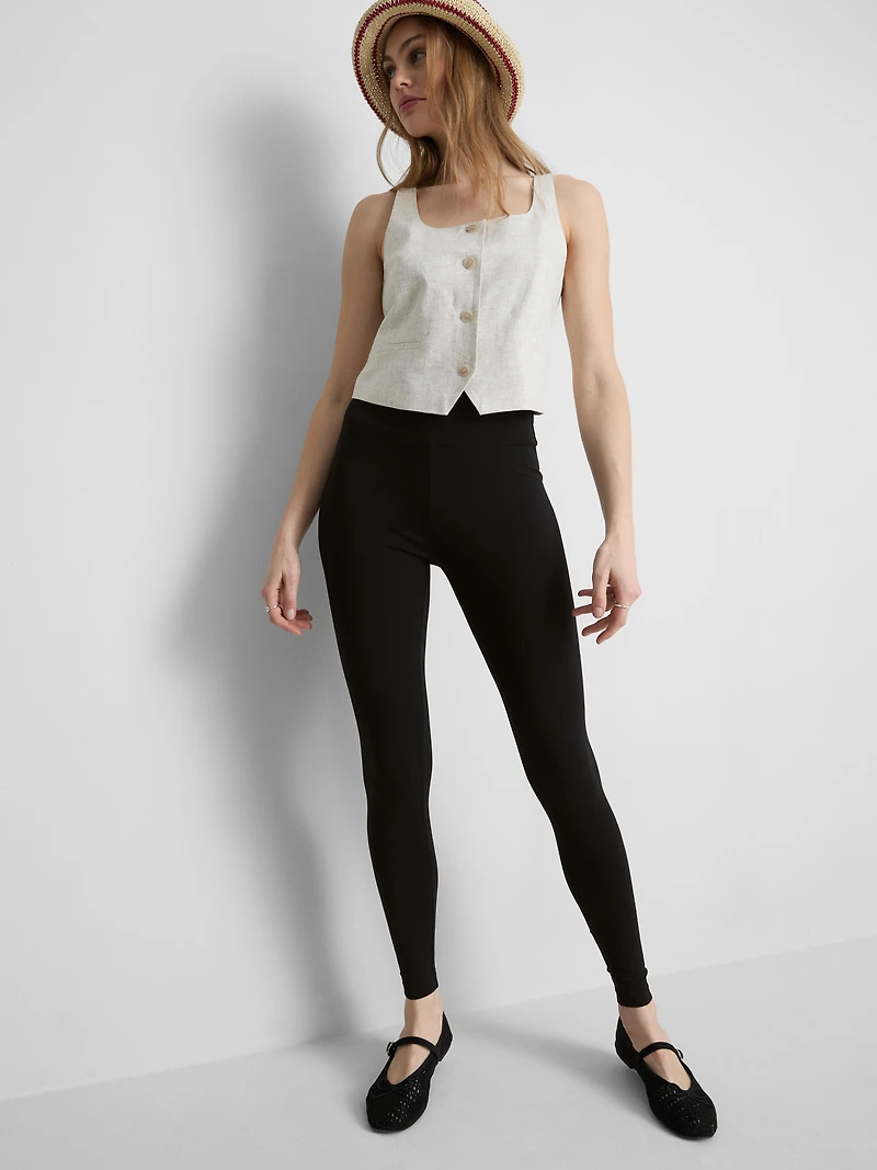 Cotton-Rich High-Waist Leggings