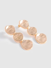 Molten Metal Disc Drop Earrings