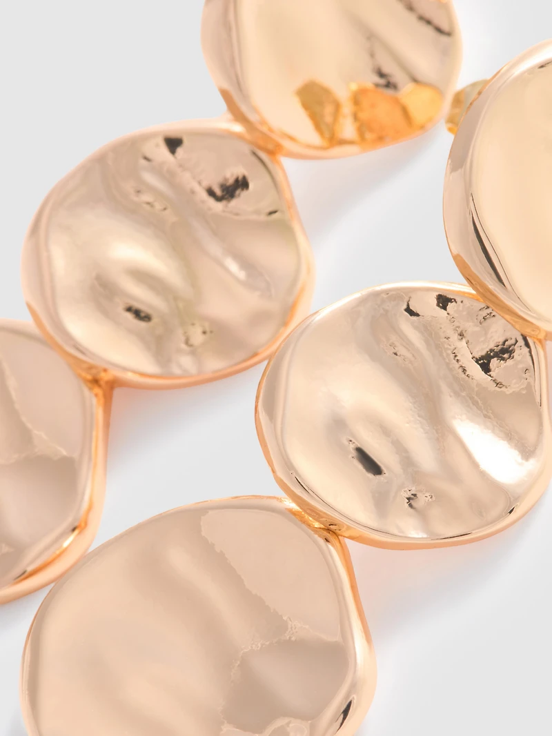 Molten Metal Disc Drop Earrings