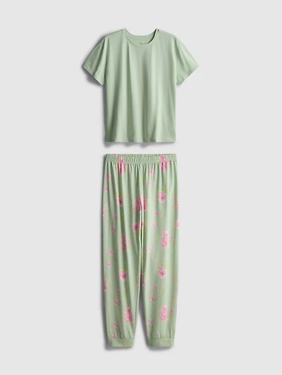 Cotton Printed Short Sleeve Pajamas