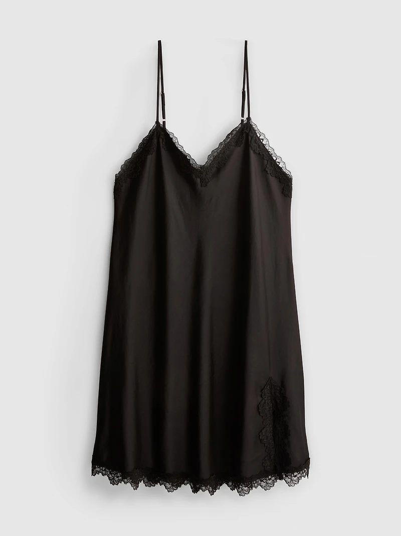 Classic Satin Mini Slip Dress