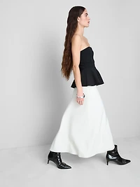 Peplum Hem Bandeau Top