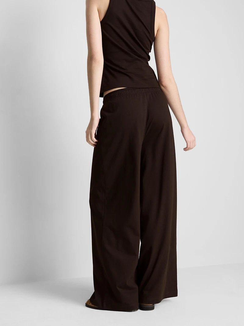 Cotton Casual Wide-Leg Joggers