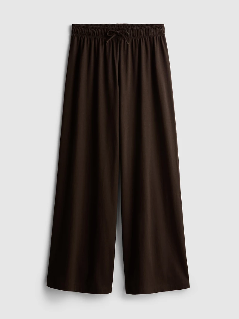Cotton Casual Wide-Leg Joggers