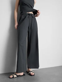 Cotton Casual Wide-Leg Joggers