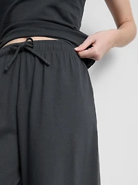 Cotton Casual Wide-Leg Joggers