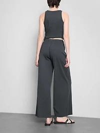Cotton Casual Wide-Leg Joggers