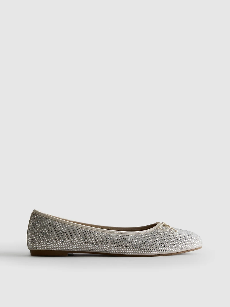 Diamanté Ballet Flats