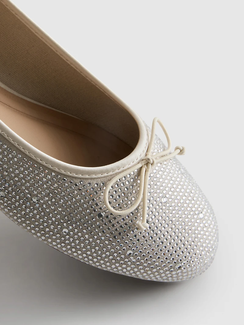 Diamanté Ballet Flats