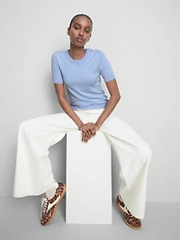 Compact Knit Short-Sleeve Tee