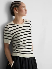 Compact Knit Short-Sleeve Tee