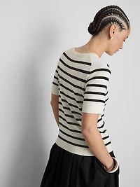 Compact Knit Short-Sleeve Tee