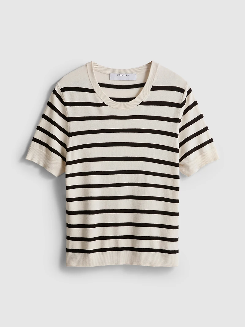 Compact Knit Short-Sleeve Tee