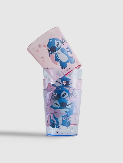 4pk Disney's Stitch Plastic Tumblers