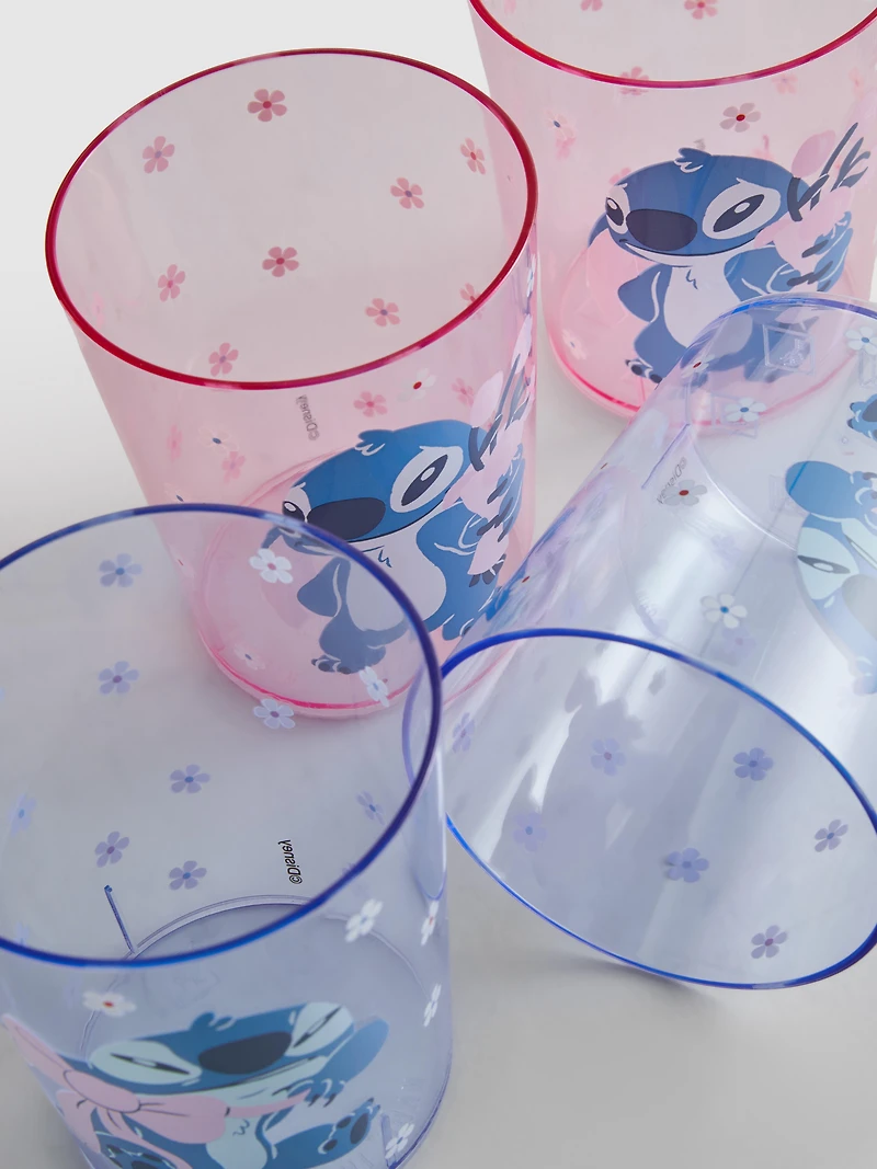4pk Disney's Stitch Plastic Tumblers