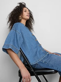 Denim Short Sleeve Shirt