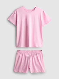Cotton T-Shirt Shorty Pajamas