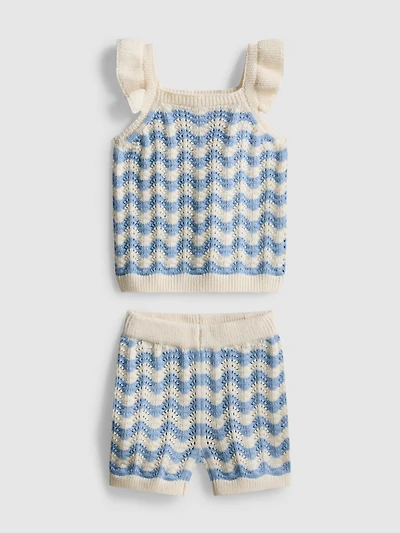 0-36mths | Knitted Top and Shorts Set