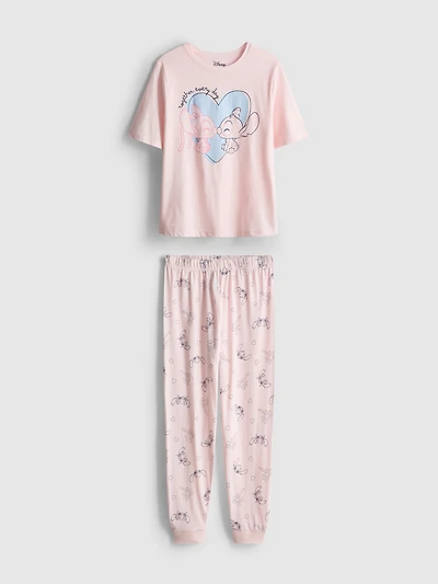 Disney’s Stitch And Angel Pure Cotton Pajama Set