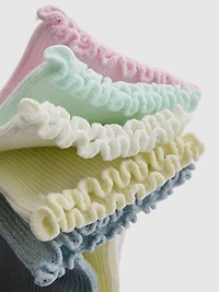 5pk Cotton Rich Sparkly Quarter Socks
