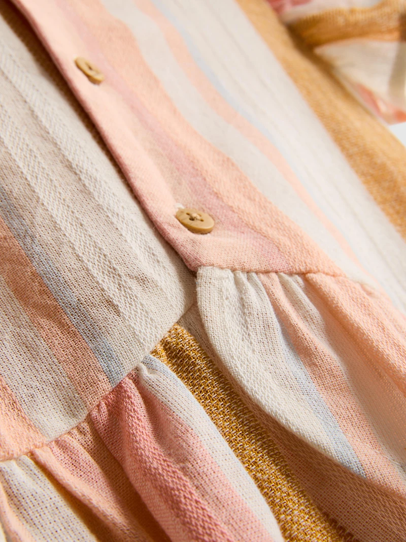 0-36mths | Stripe Ruffle Top and Pants Set