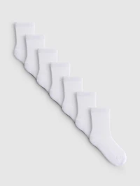 7pk Cotton-Rich Seamless Ankle Socks
