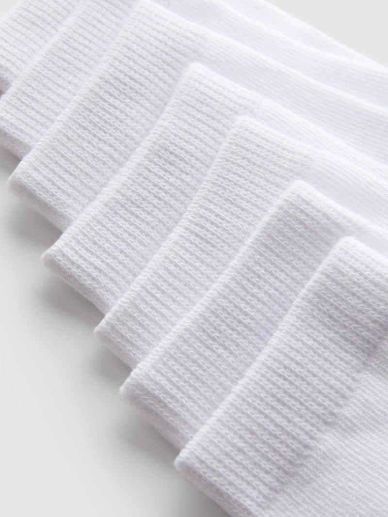 7pk Cotton-Rich Seamless Ankle Socks