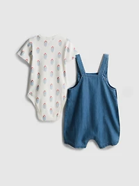 0-18mths | Paddington Bear Bodysuit and Overalls Newborn Set
