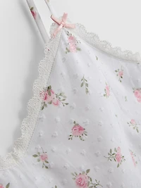 Dobby Cotton Floral Pajama Cami