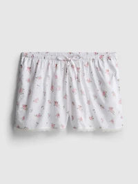 Dobby Cotton Floral Pajama Shorts