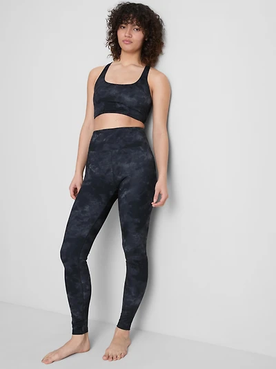 Marble Print Racerback Active Crop Top