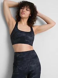 Marble Print Racerback Active Crop Top