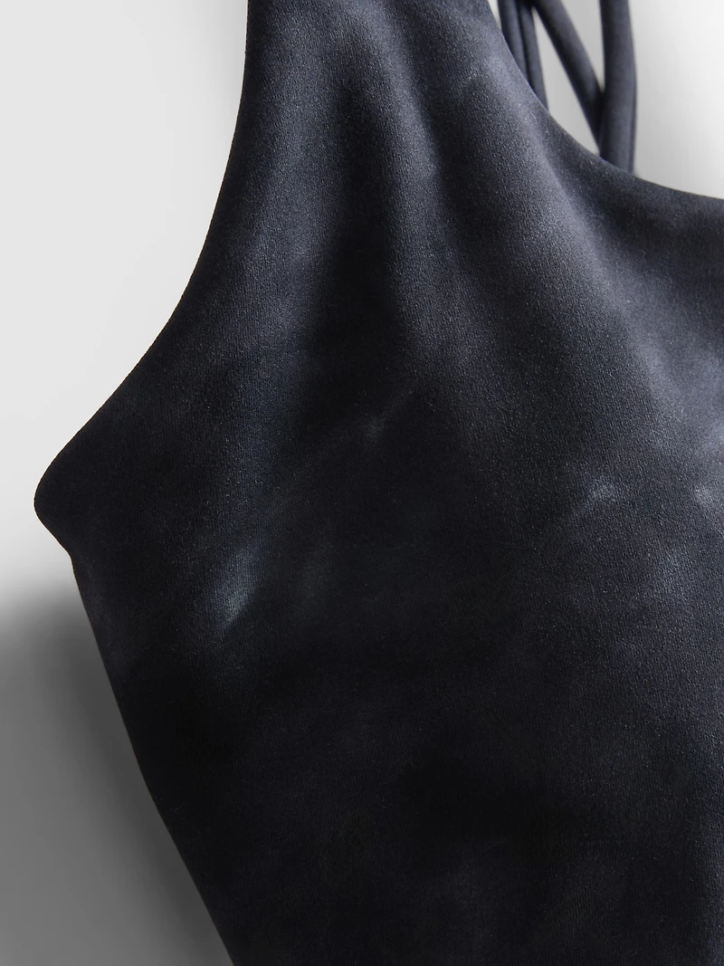 Marble Print Racerback Active Crop Top